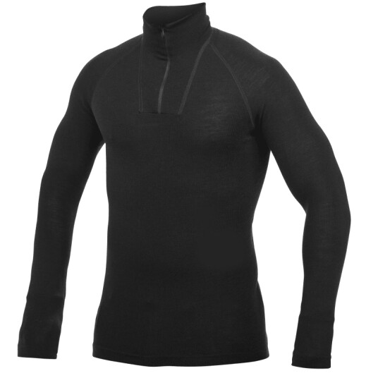 Woolpower Men's Zip Turtleneck Lite Sort S Man