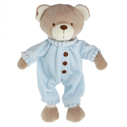 Bamse m/pysj 25 cm blå