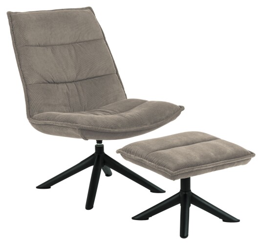 Nordform BRIXX LIVING Blizzard Loungestol m. fotskammel - Beige Unoliving 1707577-01-0 1690658-02-0