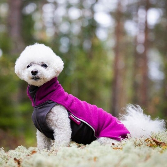 Pomppa Jumppa Fleecetrøye Hund Lilla (40 cm)