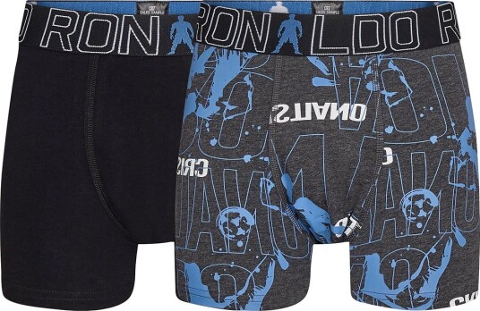 CR7 Boxershorts   Noos   2 pack   Svart/Grå m. Blå   JBS   4 6 år 104 116   Boxershorts
