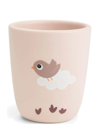 Done by Deer Silicone Mini Mug Playground Powder   Pink   Ø 6.6X H 7.4CM