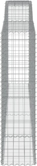 vidaXL Gabionkurver buede 8 stk 400x50x180/200 cm galvanisert jern