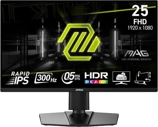 MSI MAG 255PXF 24,5" Gaming Monitor 1920x1080 300Hz IPS Svart MSI MAG 255PXF 24,5" Gaming Monitor 1920x1080 300Hz IPS Svart