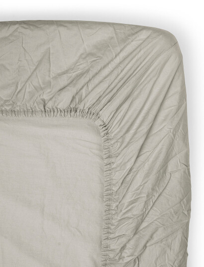 Midnatt Fitted Sheet Pebble - Grey - 90X200CM