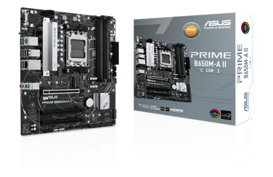 ASUS B650M-A II CSM Micro ATX Hovedkort med Socket AM5 og DDR5-minne