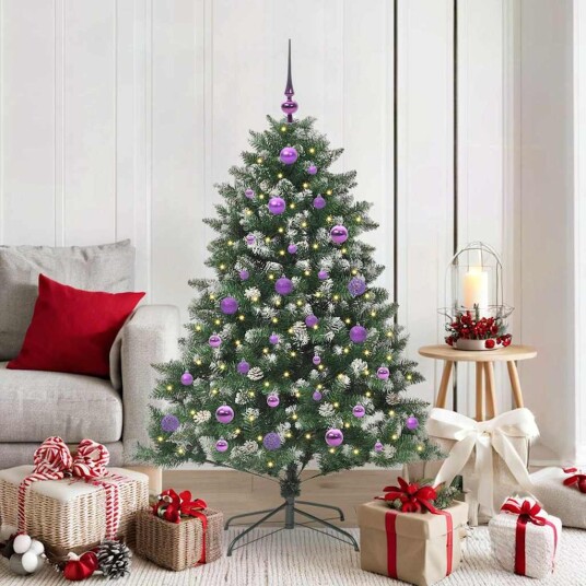 Kunstig juletre grønn 105 x 105 x 150 cm PVC og plast og stål Kunstig juletre grønn 105 x 105 x 150 cm PVC og plast og stål