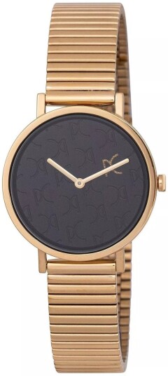Pierre Cardin Dameklokke CBV.1538 Belleville Monogram Sort/Gulltonet
