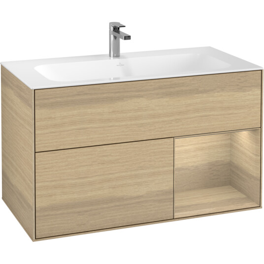 VILLEROY & BOCH FINION SERVANTSKAP 100 EIK FINÉR M/LYS HØYRESTILT EIKEFINÉR HYLLE VILLEROY & BOCH FINION SERVANTSKAP 100 EIK FINÉR M/LYS HØYRESTILT EIKEFINÉR HYLLE