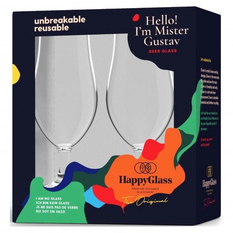 Ølglass 2stk. 0,5L Mr. Gustav plastglass Ølglass 2stk. 0,5L Mr. Gustav plastglass