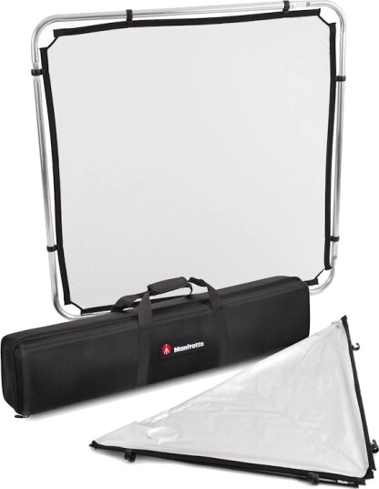 Manfrotto Skylite Rapid Small Kit 1x1m m/diffuser, bag og sølv/hvit duk 1,1x1,1 Manfrotto Skylite Rapid Small Kit 1x1m m/diffuser, bag og sølv/hvit duk 1,1x1,1