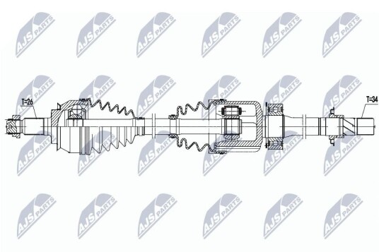 Nty Drivaksel NTY NPW BM 156 Nty Drivaksel NTY NPW BM 156