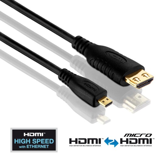 Purelink PureInstall HDMI Til HDMI Micro Kabel 2 m