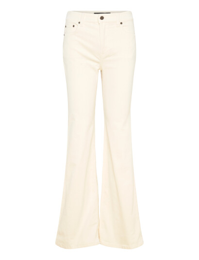 Lauren Ralph Lauren High Rise Corduroy Flare Pant   Cream   34