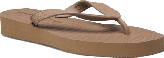 SLEEPERS Tapered Platform Sand Flip Flop   Brown   40