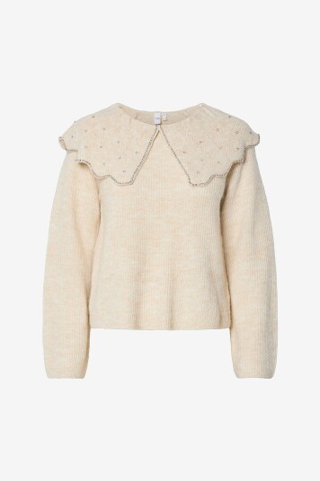YAS Pullover yasCharma LS Knit Pullovers S. Grå YAS Pullover yasCharma LS Knit Pullovers S. Grå