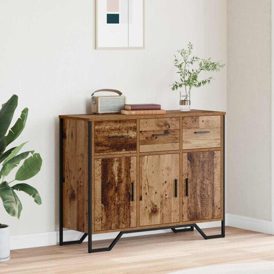 Sideboard Gammelt tre 97 x 32.5 x 74.5 cm Konstruert tre Sideboard Gammelt tre 97 x 32.5 x 74.5 cm Konstruert tre
