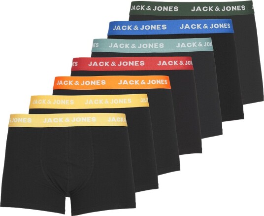 Jack & Jones Jacvito Solid Trunks 7 Pack Noos Black L
