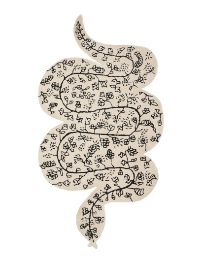 Bongusta Snake Rug White 147X83CM