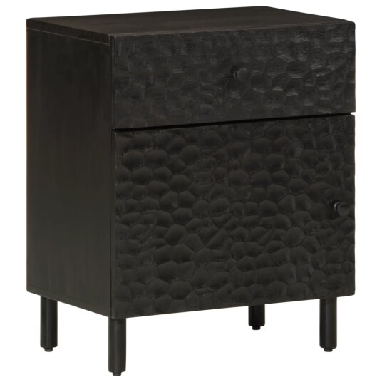 Nattbord svart 50x33x60 cm heltre mango 8720845422455