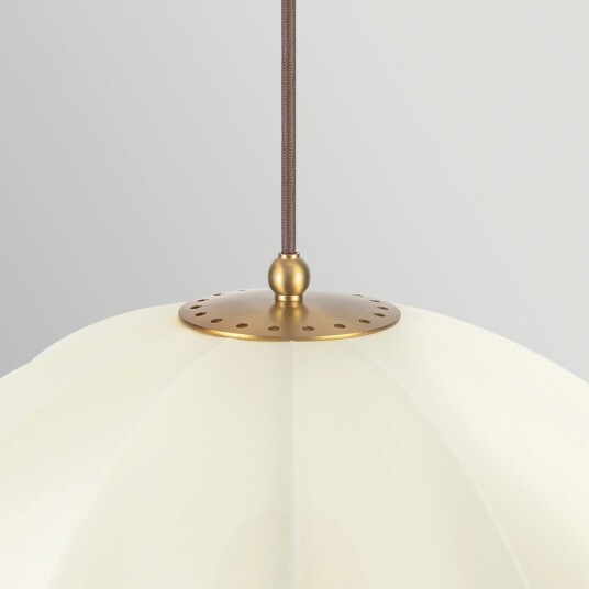 Hengelampe Elstead Crosby dimmbar Beige Stue Metall Vintage 34.3 Beige