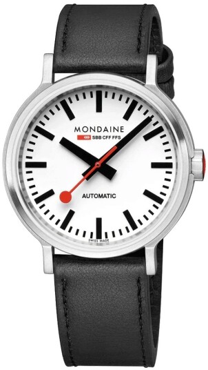 Mondaine Herreklokke MST.4161B.LBV The Original Hvit/Lær Ø41 mm