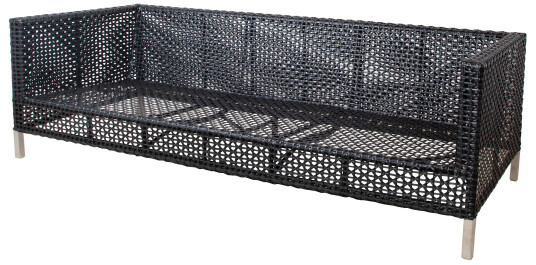 Cane-line Connect 3-seter sofa Svart Svart