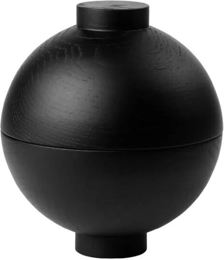Kristina Dam Studio Wooden Sphere skål XL Ø16x18 cm Svart Kristina Dam Studio Wooden Sphere skål XL Ø16x18 cm Svart