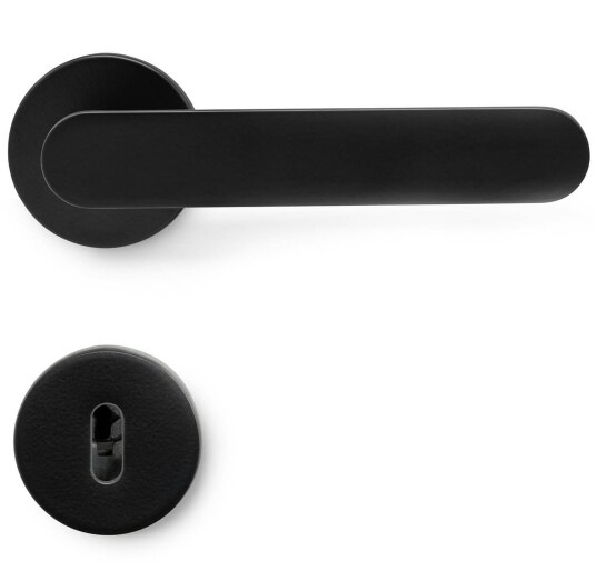 Beslag Design Vibe Plain Dørhåndtak Med Nøkkelskilt Matt Sort Beslag Design Vibe Plain Dørhåndtak Med Nøkkelskilt Matt Sort