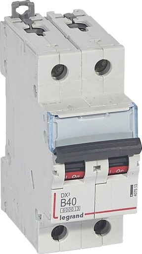 Legrand DX3 MCB automatsikring B40 2P 2M 6/10kA