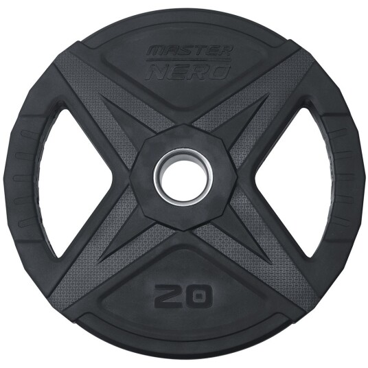 Master Fitness Nero Rubber Plate