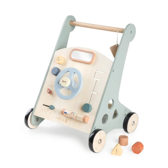 Sebra Wooden Activity Walker Bil Sebra Wooden Activity Walker Bil