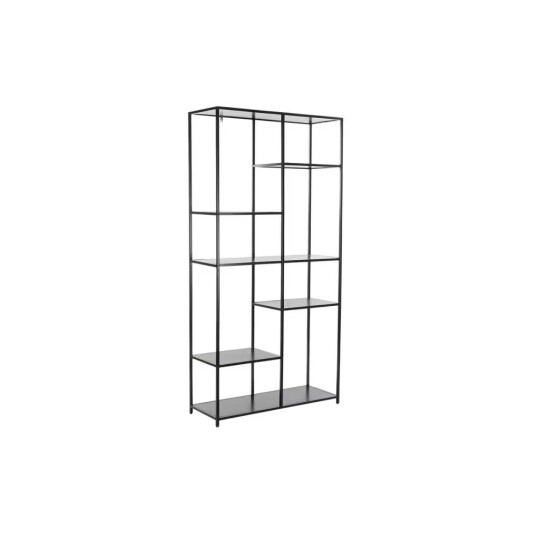 Bokhylla Svart Metall 90 x 33 x 180 cm