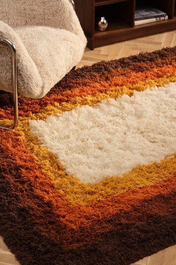 Jotex Ullteppe Ull/Bomull Brun/oransje/naturvit ORION 21549030139