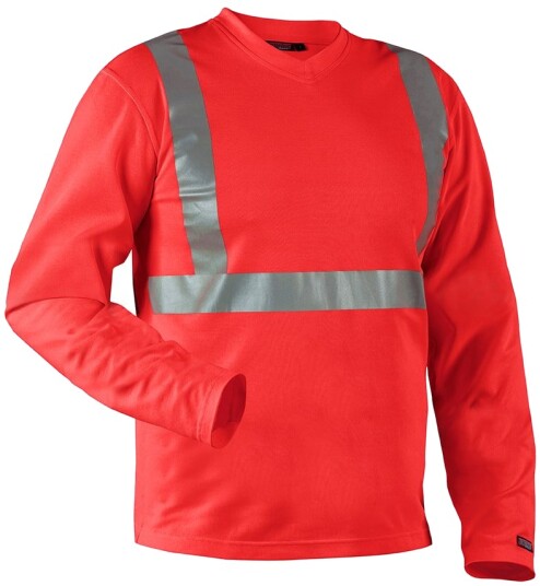 Blåkläder Langermet varsel UV beskyttet   Rød highvis   M