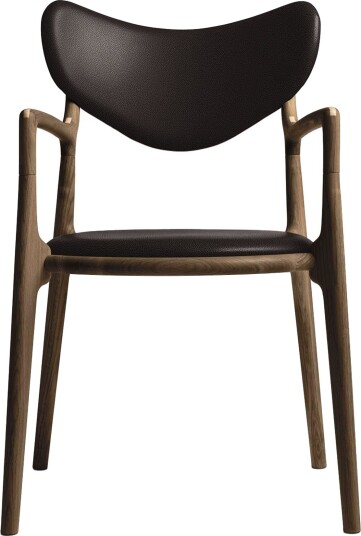 Ro Collection Salon Spisestol Polstret Røkt Eik/Mørkebrunt Skinn Ro Collection Salon Spisestol Polstret Røkt Eik/Mørkebrunt Skinn