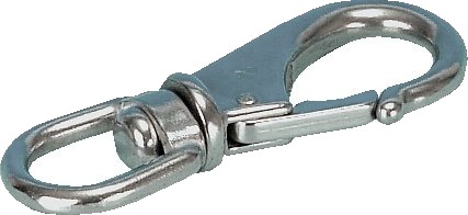 Karabinkrok m/svivel syrefast   nr 3   121 mm   20 mm