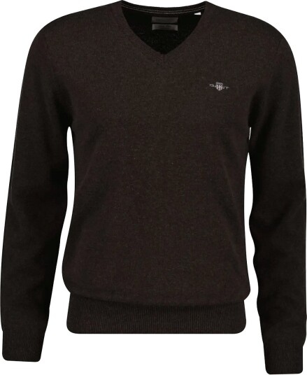 Gant Superfine Lambswool V Neck DK BROWN MELANGE XL Gant Superfine Lambswool V Neck DK BROWN MELANGE XL