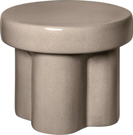 Blomus Ceramic Stool Low   Ø 40 Cm   Toru   Fungi   Beige   L 40CM