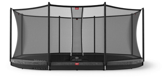 BERG Toys Berg Trampoline Grand Favorit Inground 520cm Grå Med Comfort Sikkerhetsett 520x345 cm oval Grå