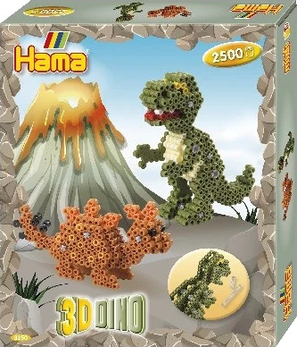 Hama Ironing Beads Set - 3D Dino 2500pcs.