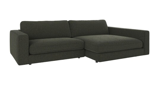 Rowico Home Duncan 3 seters sofa med sjeselong H Grønn Alice 162 258 x 150 x 78 cm Grønn