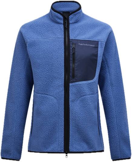 Peak Performance M Naturerush Pile Zip Jacket Summit Sky/blue Shadow/ L