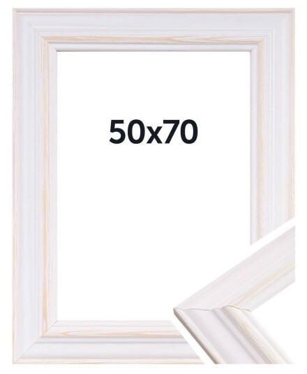 DÃRR Boho Billedramme i trÃ¦ 50x70cm Hvid