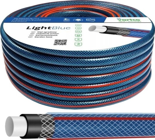 Vartco Hageslange 3/4" 20 M 4 Lags Vartco Light Blue 1008340020