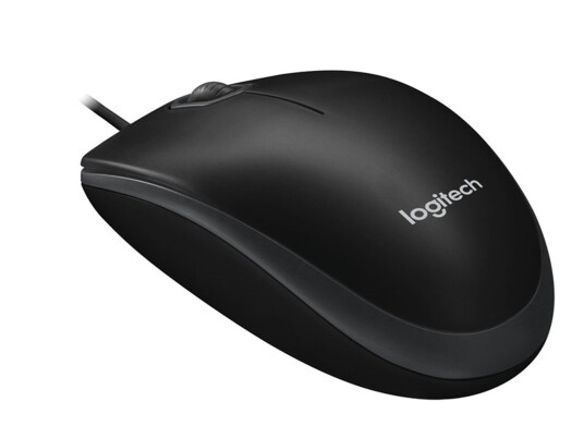 Logitech B100 Optisk USB Mus - 800 DPI - Kablet - Svart