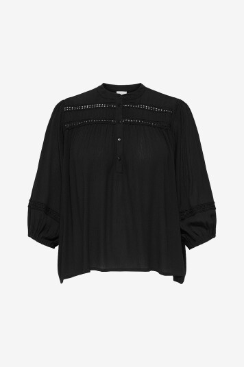 Only Carmakoma Bluse carZia Life 3/4 O neck Svart
