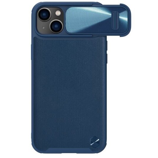 Nillkin Nillkin Camshield Leather S-Deksel Iphone 14 Plus-Deksel Med Kameradeksel Blå