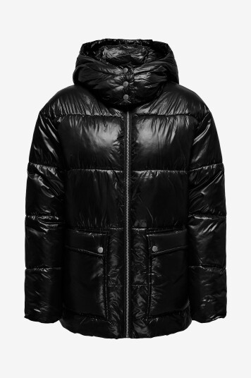 Only Jakke onlSky Oversized Puffer Jacket Svart Only Jakke onlSky Oversized Puffer Jacket Svart
