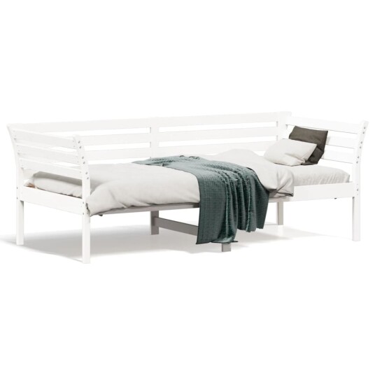 vidaXL Dagseng hvit 75x190 cm heltre furu 8721012430020